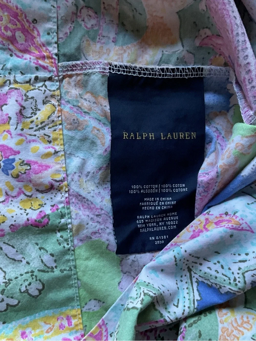 Vintage Ralph Lauren Flying Point KING 3pcs Sheet Set Paisley Multicolor